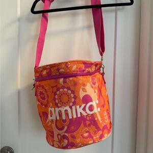 Amika Orange and Pink Women's lunch bag cooler